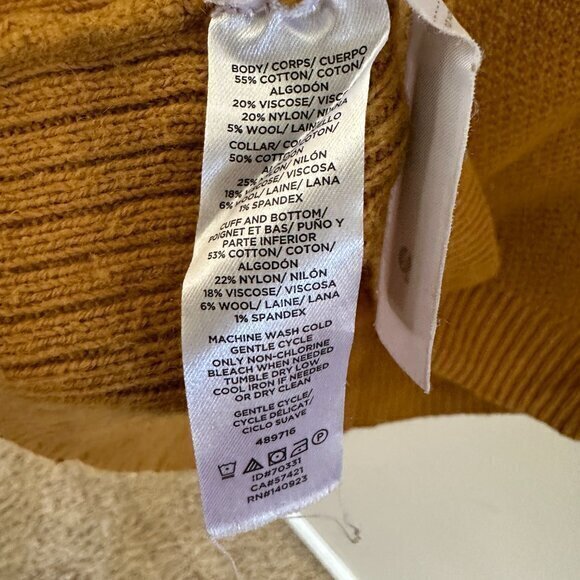 Loft Mustard Long Sleeve Sweater Size Small - Picture 4 of 6